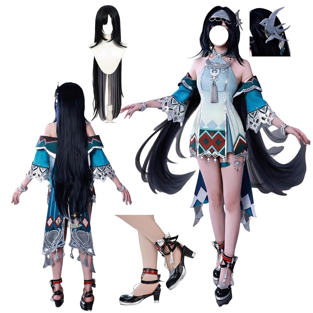 原神 藍硯 らんやん コスプレ衣装 フルセット Amazon.co.jp: qiqincosplay 原神 藍硯 らんやん コスプレ衣装